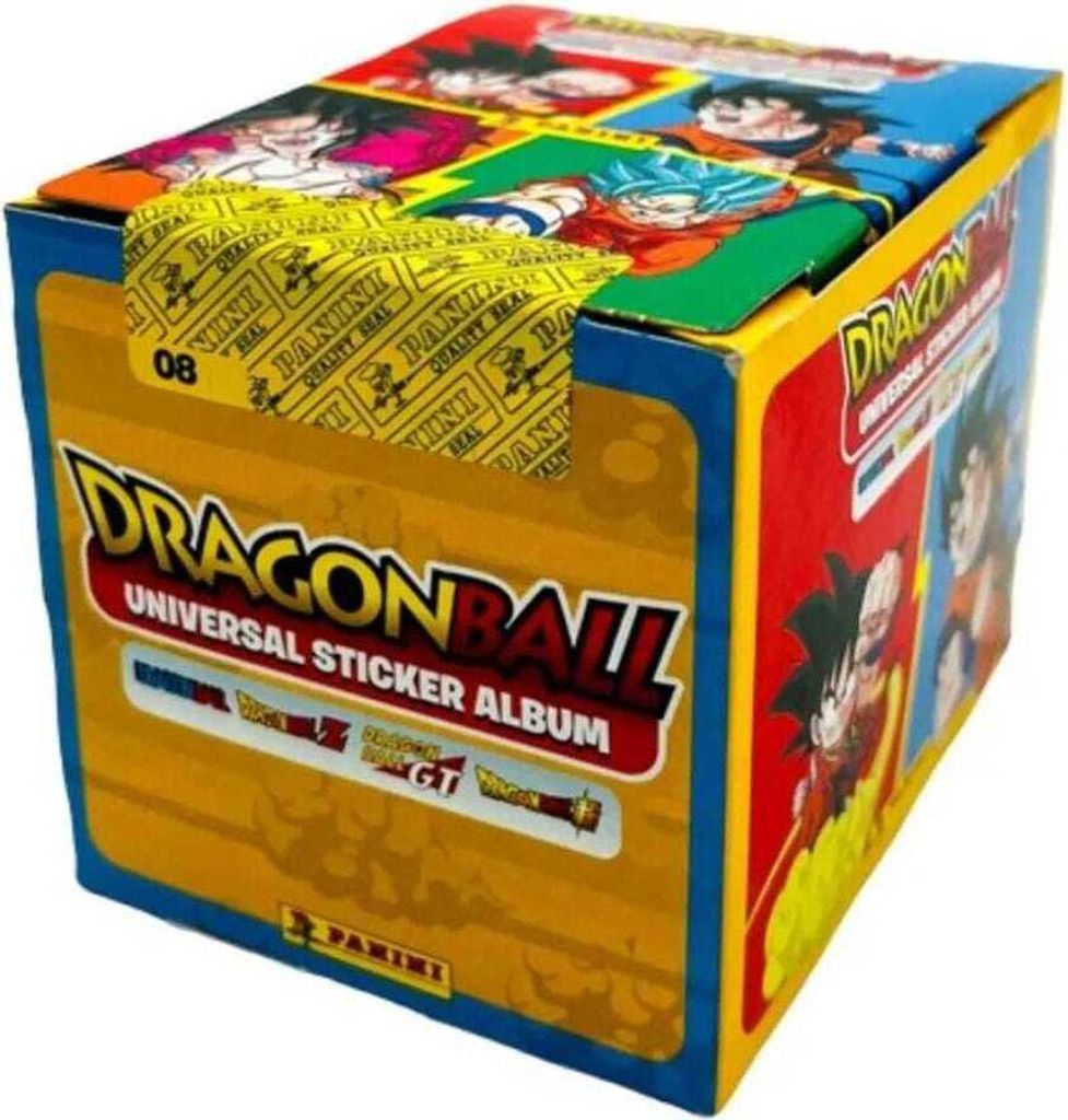 Panini Dragon Ball Universal Blister – 7 Bolsas De 5 Pegatinas, 180 Figuras Con 50 Especiales Brillantes