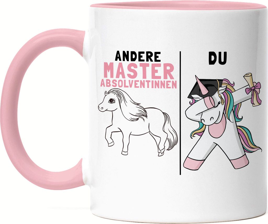 Andere Masterabsolventinnen Du Tasse Rosa Pferd Einhorn Geschenkidee Lustig Studentin Studium Hochschule Uni