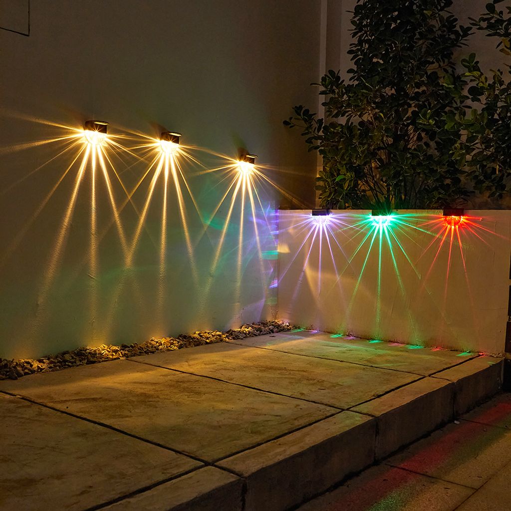 2 Stück LED Solar Zaunlicht Wandleuchte Außen Solarlampe 2 Produktbild 8