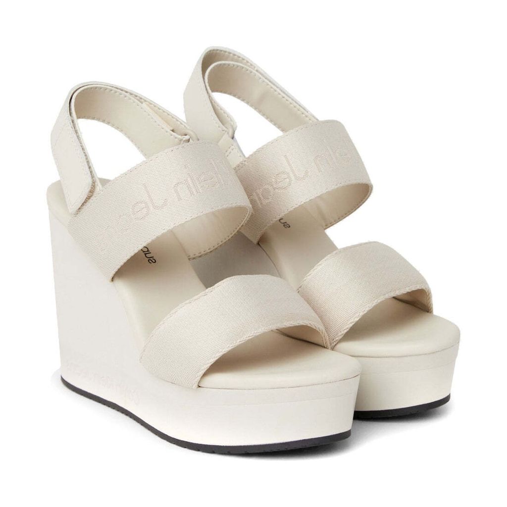 Calvin Klein Jeans Damen Klassische Sandalen YW0YW01360 0F4 Farbe: Beige Größe: 39