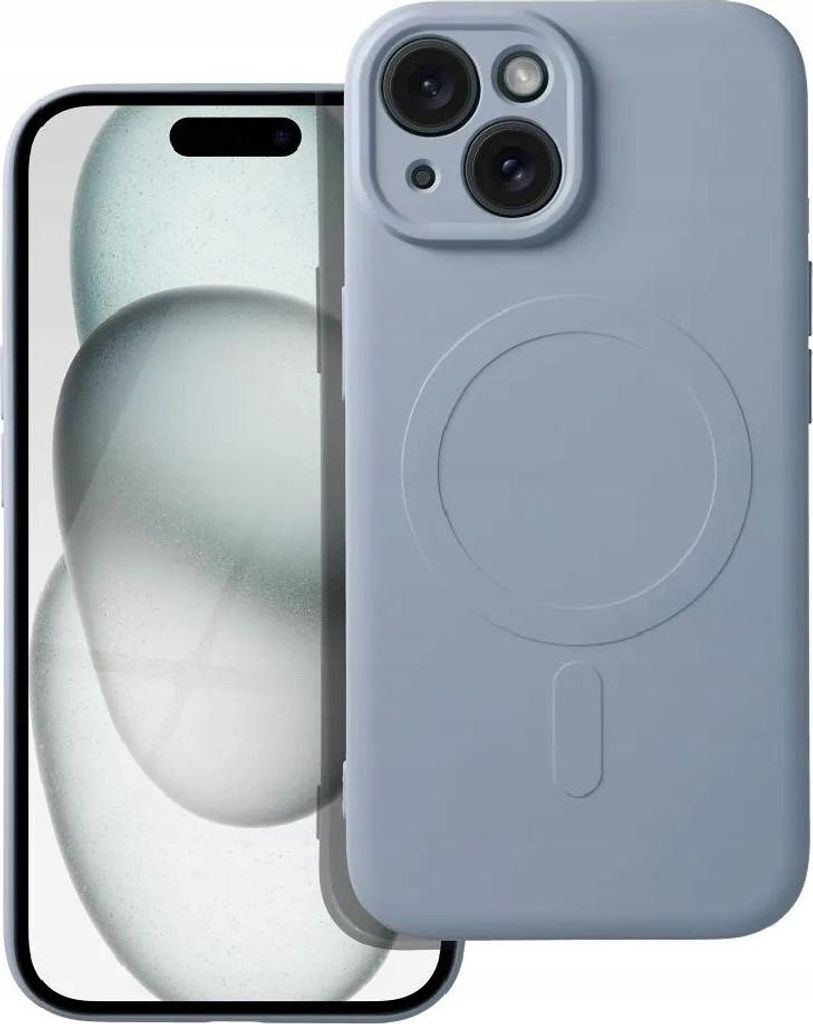 Case passend für iPhone 15 Silicone Mag Cover kompatibel mit MagSafe light blue