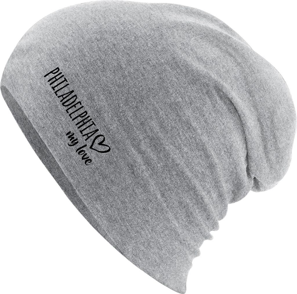 Huuraa Beanie Philadelphia my love Heather Grey One Size Produktbild 