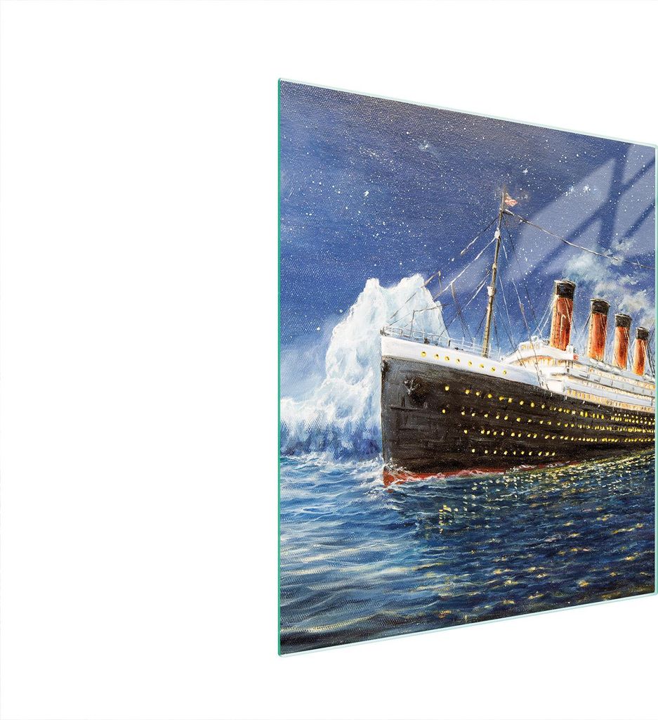 Glasschneidebrett 45x52 TITANIC