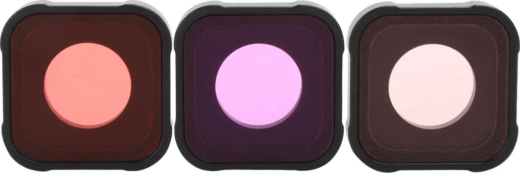 Kit filtres GoPro 9 en verre optique : 3 couleurs pour plongée sous-marine