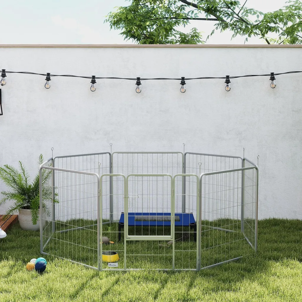 Parc de jeu pour chiots et cochons d'Inde, enclos extérieur 8 pièces - 8