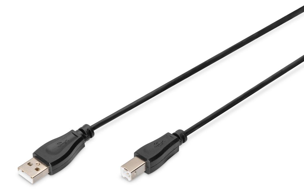 DIGITUS USB 2.0 Anschlusskabel Typ A -B St/St 1.0m, sw