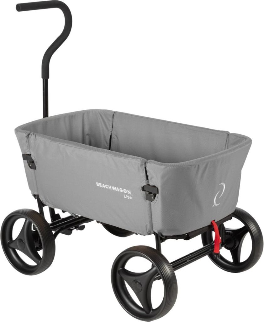 Beach Wagon Bollerwagen LITE, Faltbarer Handwagen bis 80 kg belastbar, Gartenwagen, Strandwagen - Hellgrau
