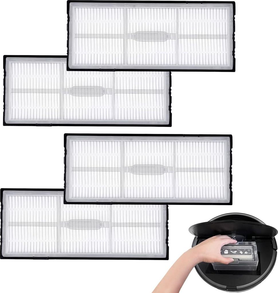 4 Stück Filter Zubehör für Roborock S8/S8+/S8 Pro Ultra/S7/S7 Maxv/S7 Maxv Ultra/S7 Max Ultra/S7 Pro Ultra, Roboter-Staubsauger-Filter-Zubehör-...