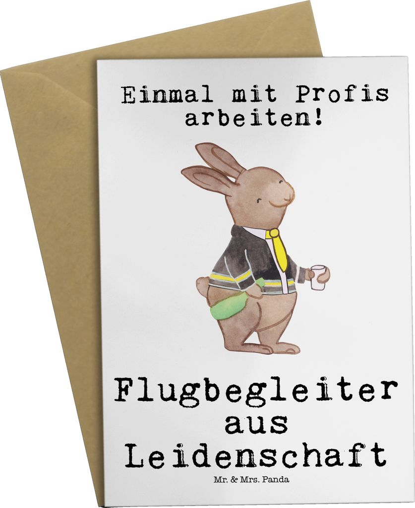Mr. & Mrs. Panda Glückwunschkarte Flugbegleiter Produktbild 