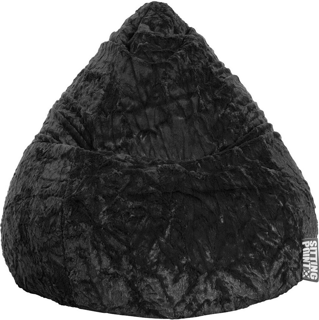Sitting Point Bean Bag Fluffy XL 70 x 110 cm,  Schwarz Produktbild 