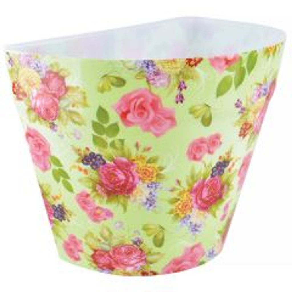 Pflanztopf Blumenkasten Balkonkasten Blumenkübel grün-rot 30x21x23cm 1 Stck.