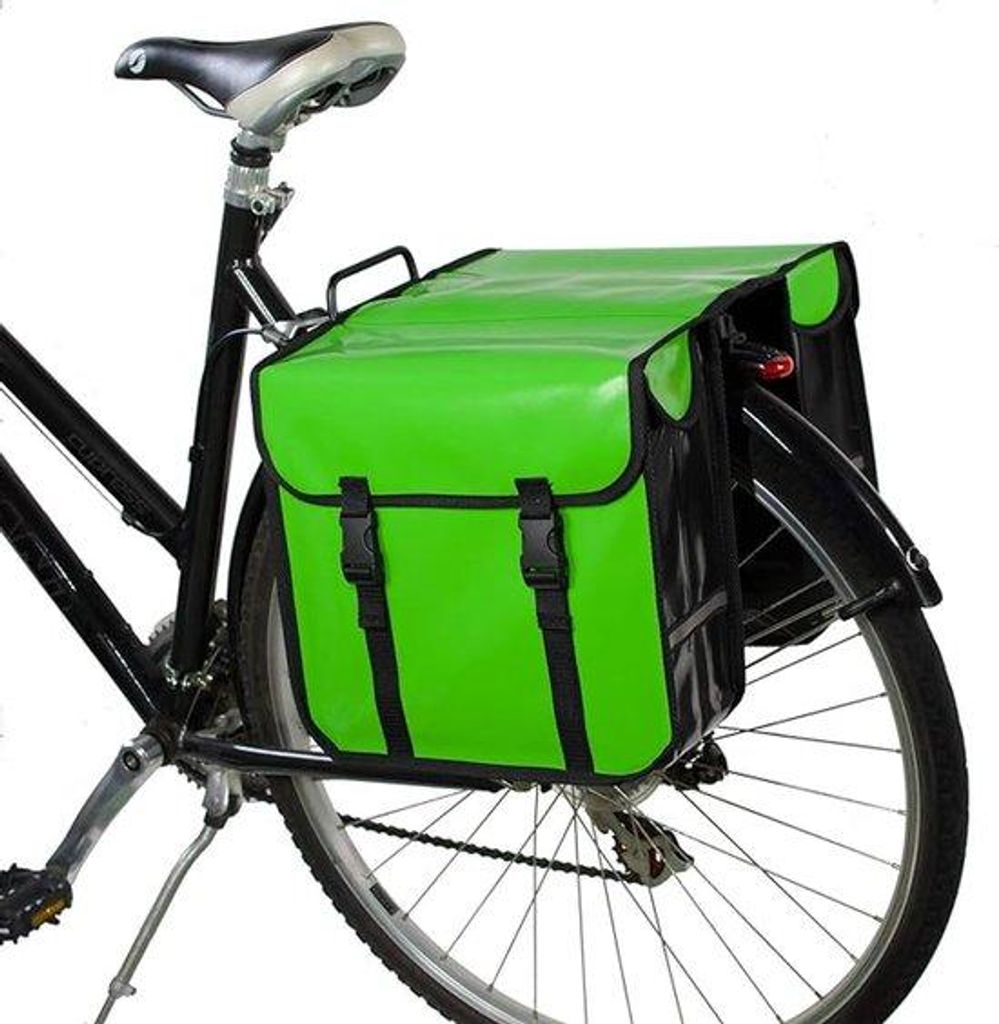 Famanu Fahrradtasche Wasserfest Doppelpack - Limettengrün
