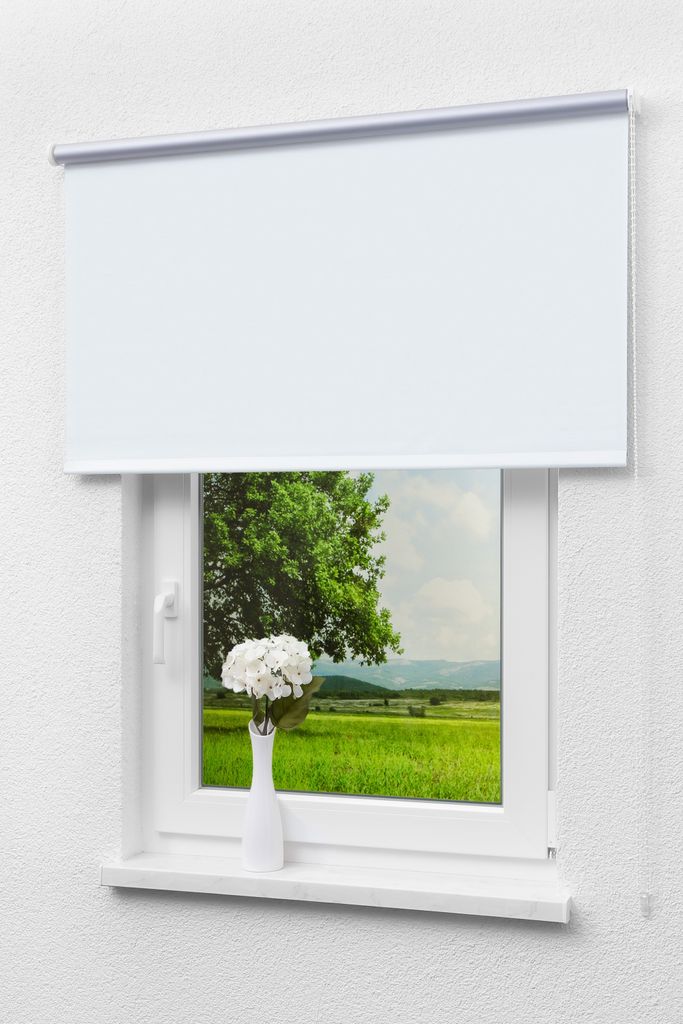 Lysel Outlet - Verdunkelungsrollo Thermo Weiß, (B x H) 102.50cm x 175cm in weiß/weiß