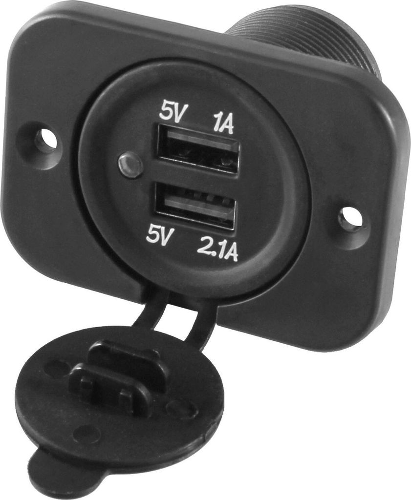 KFZ Steckdose 12V 24V USB Einbau Buchse Zigarettenanzünder Auto Motorrad B