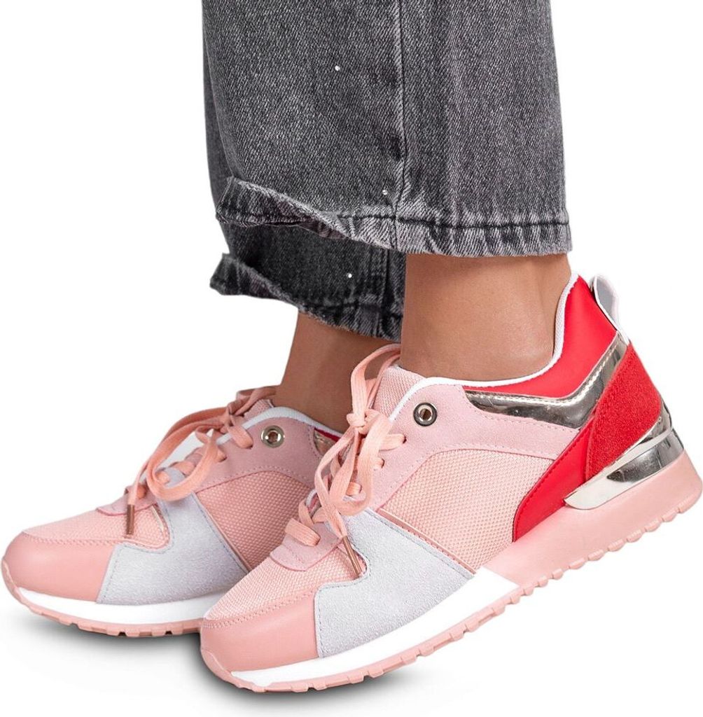 Damen Sneaker Elegant Sportschuhe Freizeit Turnschuhe Schuhe Modena Rosa Gr.36