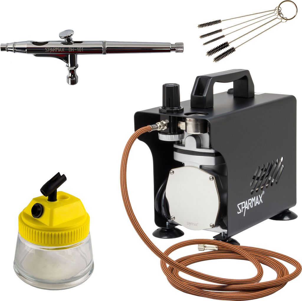 Nail Art - Airbrushset 19 - Sparmax DH101 Airbrush und TC-501X Kompressor