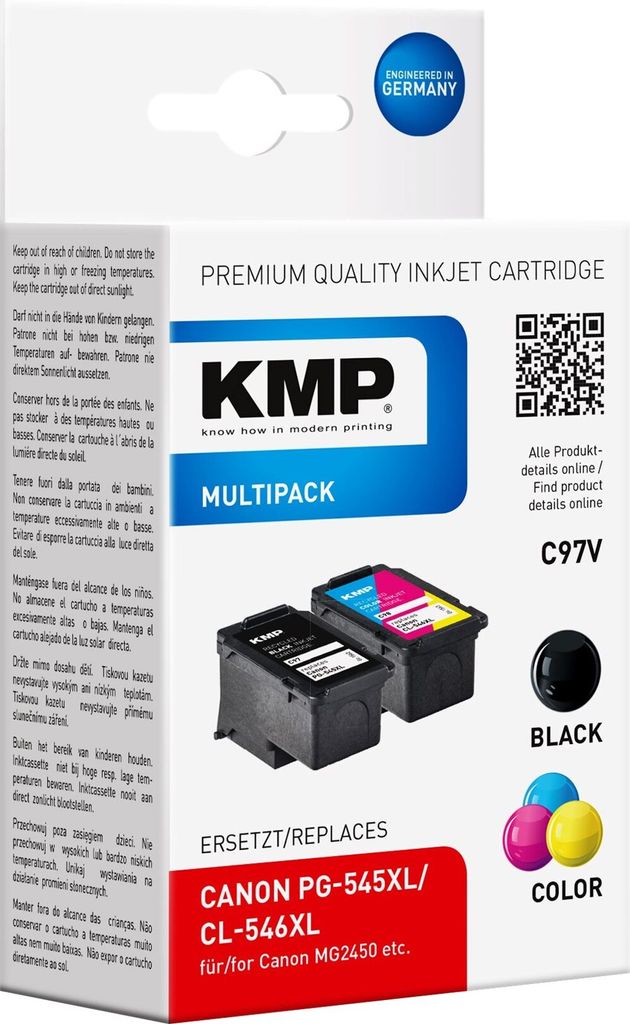 KMP MULTIPACK C97V - 2 balení - vysoká výtěžnost - černá, Obrázek produktu 