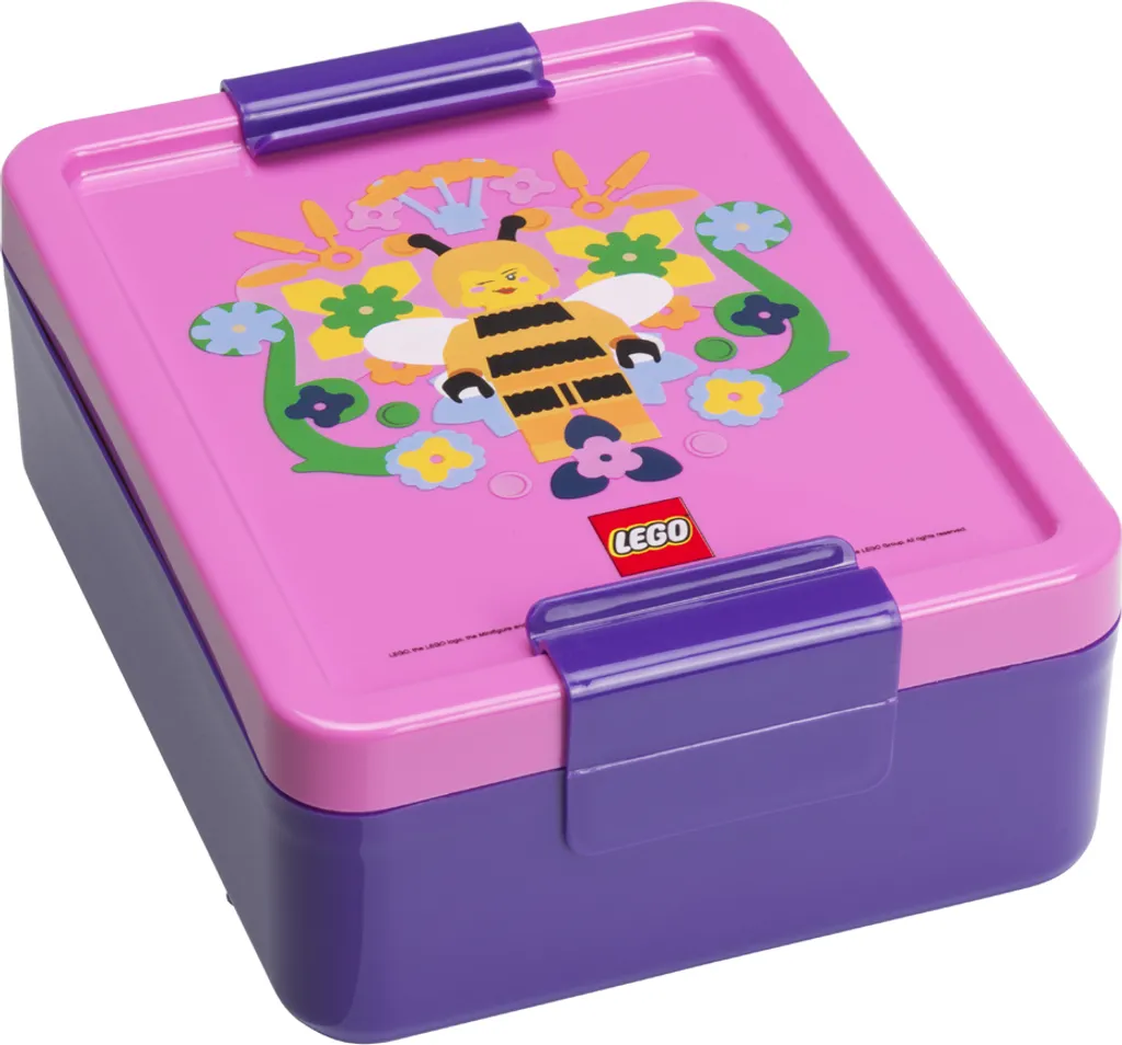 LEGO 40520802 Porta Merenda Bee Lilla: Lunch Box per la Scuola