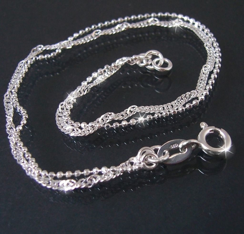 Armkette 2 Ketten Singapur-und Kugelkette 925 Silber 17cm Produktbild 