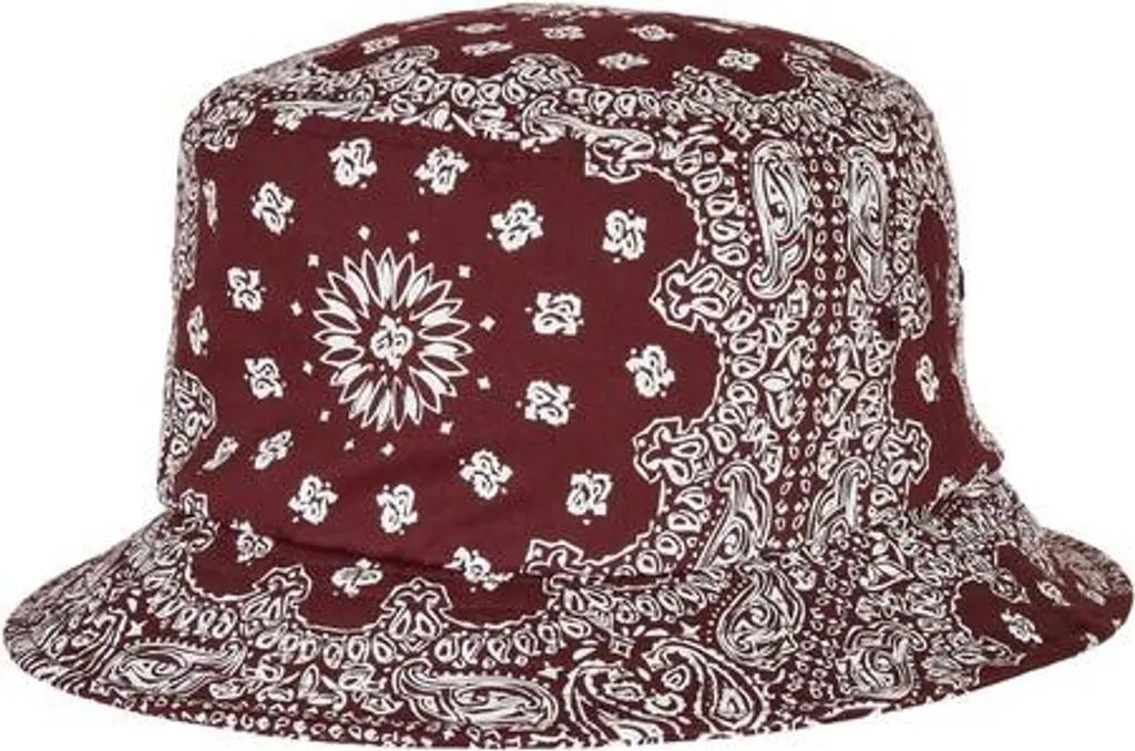 Cappello a Secchiello in Cotone Stampa Bandana Ciliegia - Moda Mare