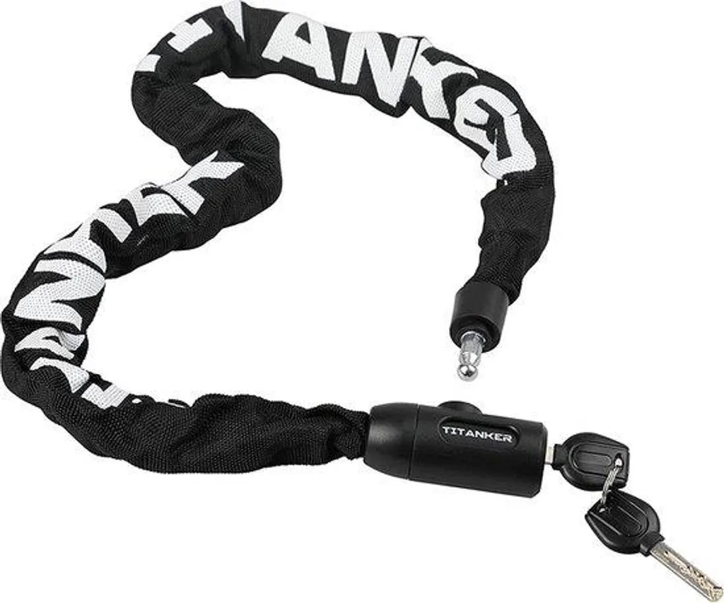 Chaîne et cadenas en titane noir anti-vol pour portail et deux-roues