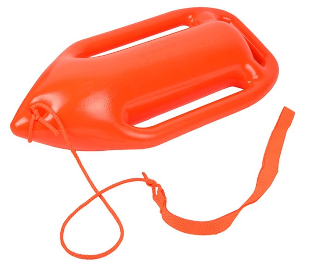 Baywatch Boje, Schwimmboje mit Umhängegurt und Produktbild 