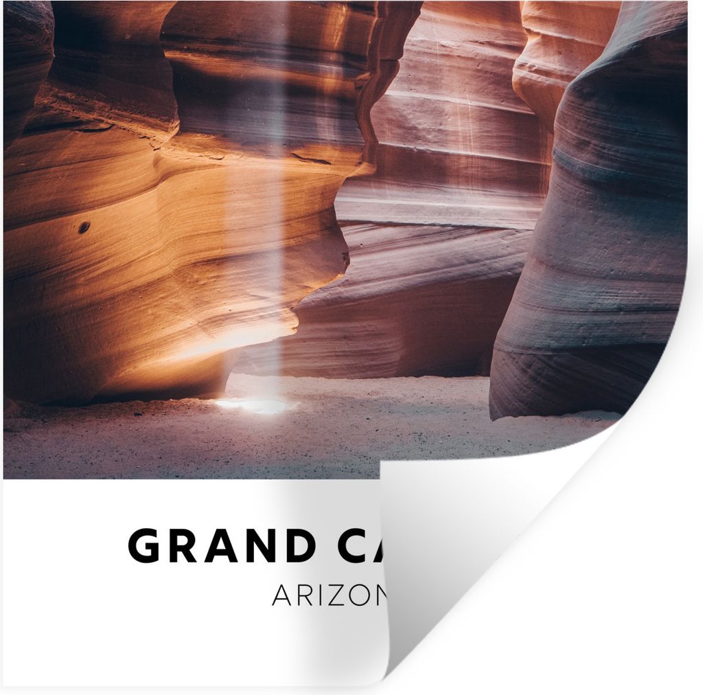 MuchoWow Wandtattoo Wandsticker Wandaufkleber Amerika - Arizona - Grand Canyon 100x100 cm Selbstklebend und Repositionierbar - Wierderverwendbar ...
