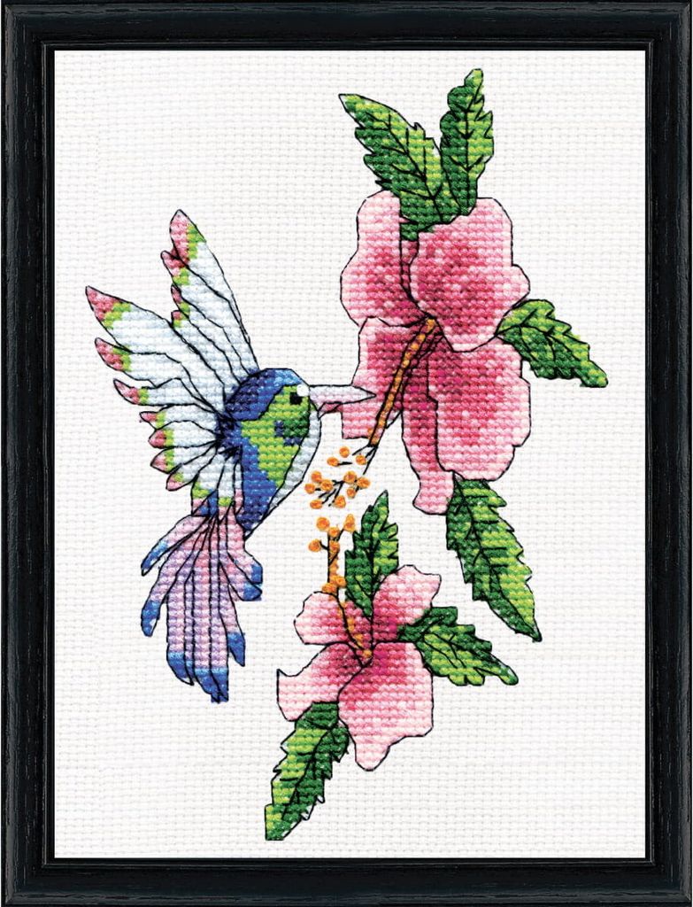 Design Works Kreuzstich-Stickset "Kolibri", 13x18cm