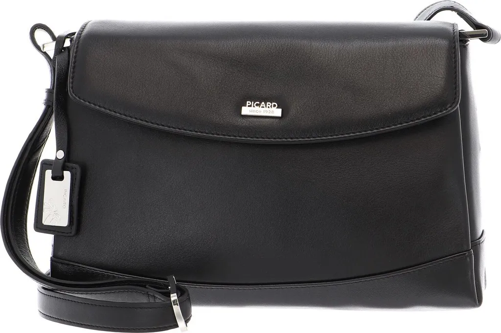 PICARD Really Sac à épaule en cuir noir bandoulière élégant pour femme