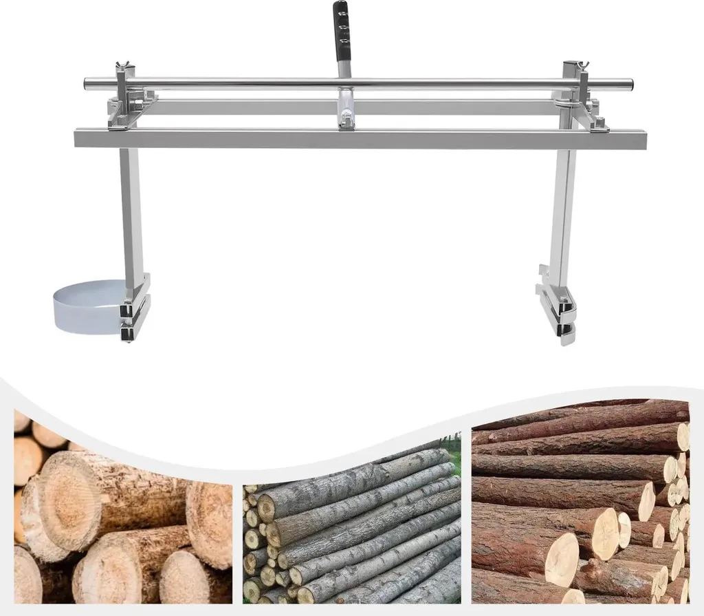 Guide de Tronçonneuse Largeur 91 cm en Argent pour Sciage de Planches Pro