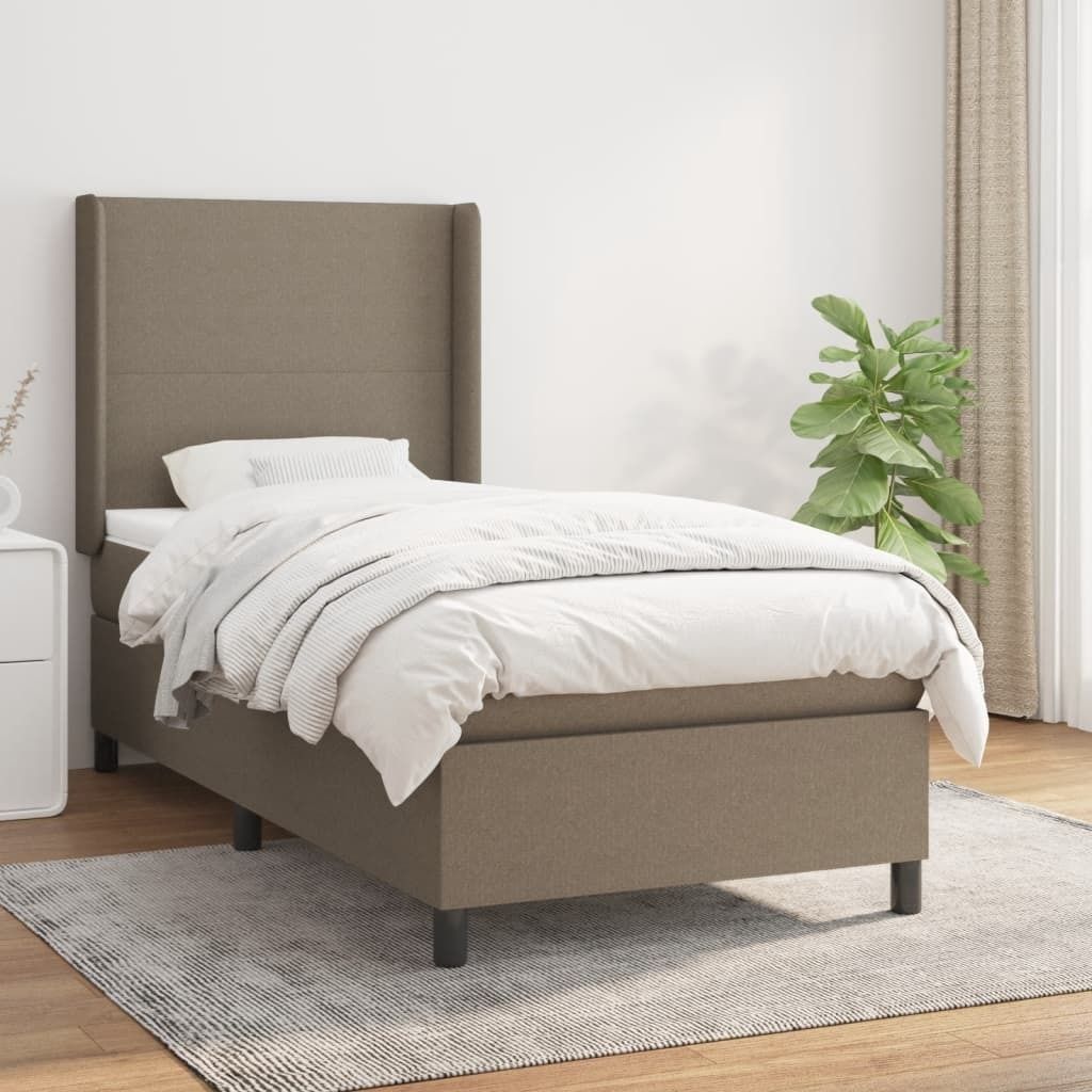 Maison Exclusive - Boxspringbett mit Matratze Taupe 90x190 cm Stoff