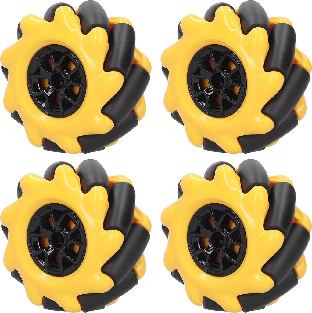 Mecanum-Räder, omnidirektionale Smart-Roboterauto-Teile, Zubehör, DIY-Spielzeugkomponenten, 60 mm (2 Paare)
