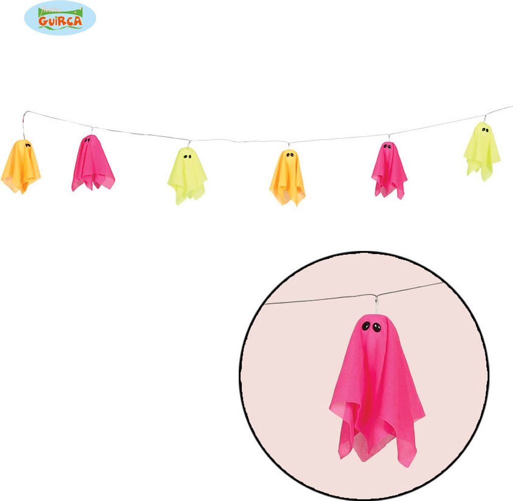 Bunte Geister LED Halloween Dekoration ca. 180 cm