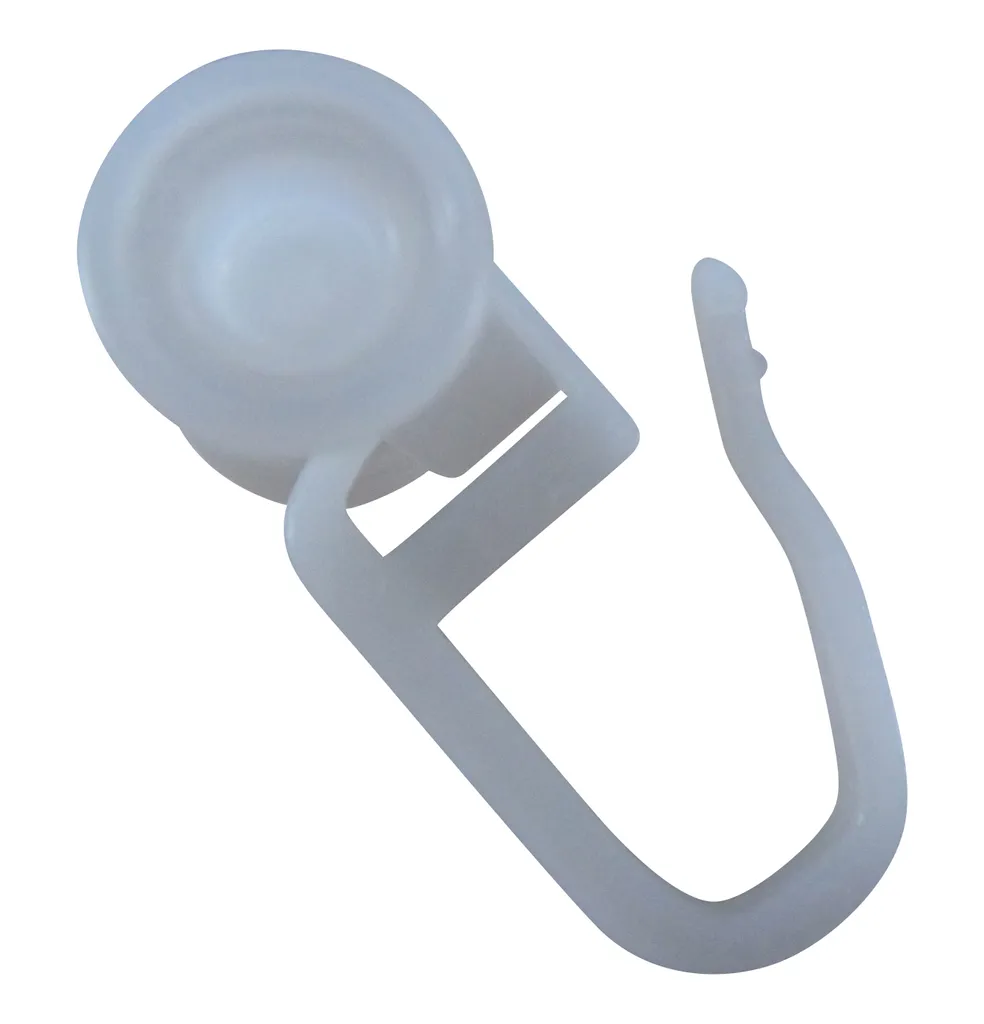 Roulettes de Rideau Rail en U Blanc 11 mm - Glissement Fluide 1000x