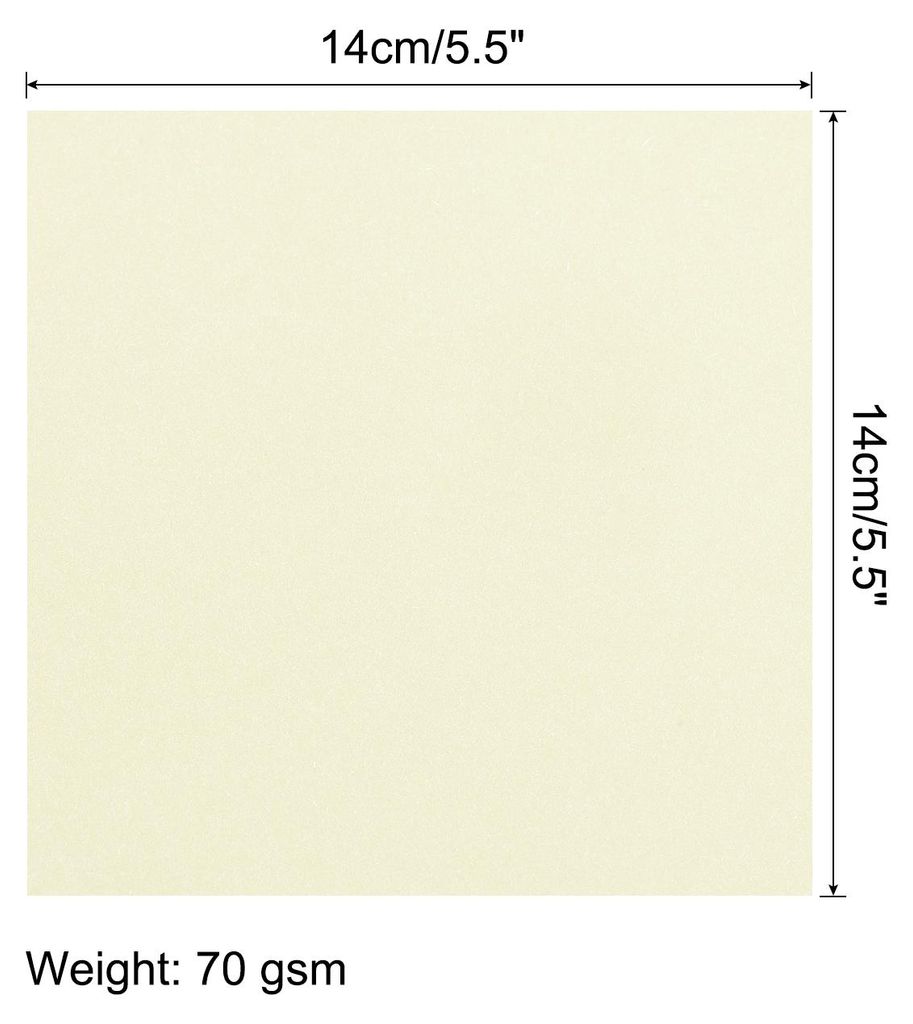 50 Blatt Origami Papier, 14cm x 14cm Doppelseitiges Quadratisches Faltpapier, 70 g/m2, Kleine Origami-Papierquadrate fš¹r Kunsthandwerk Projekt G...
