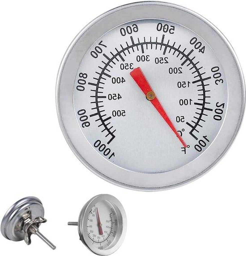 Edelstahl Holzkohlengrill Roker Thermometer Außen BBQ Räuchern