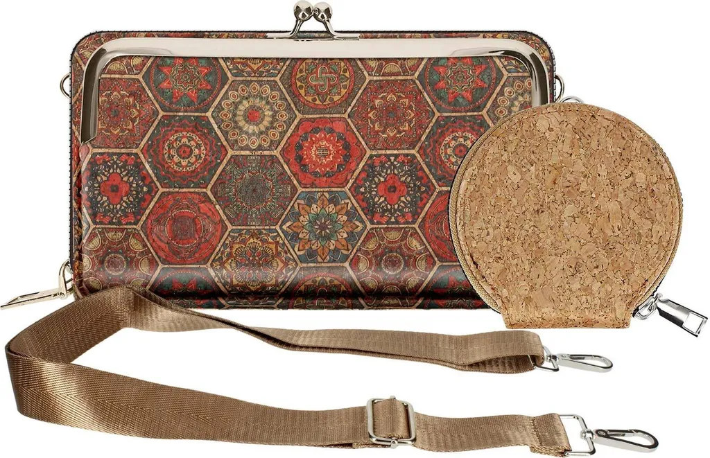 Avizar, borsa in sughero, Collezione CorkInspire, chiusura con zip/bacio, colorata