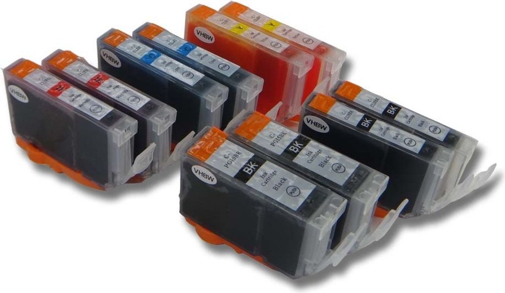vhbw 10x Tintenpatronen kompatibel mit Canon Pixma MP530, MP520, MP510, MP500, IP6700, IP6600D, IP6700D, IX5000, IX4000 Drucker + Chip (Kompatibel)