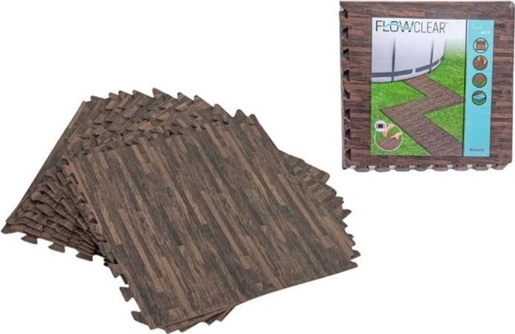 Bestway® Flowclear™ Pool-Bodenschutzfliesen Set, 12 Stück á Produktbild 