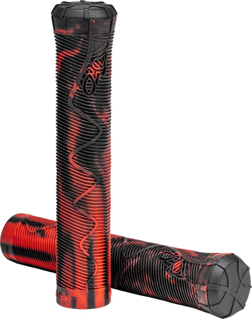 Ersatzgriff für Stunt Scooter Lenker TPR Grip (EDGE Schwarz-rot), 2Stk