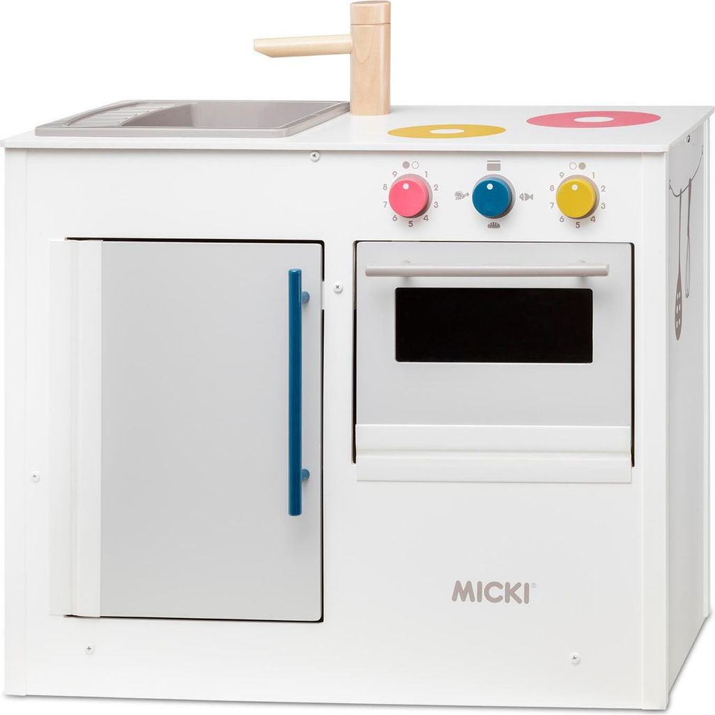 Micki Holzspielküche - Pastellfarben - Kinderküche aus Holz