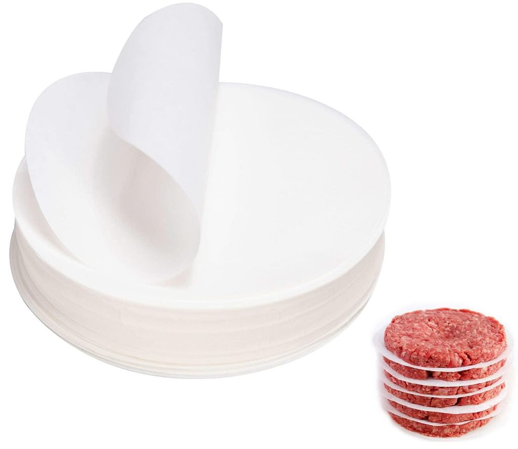 1000 Blatt Burgerpapier für Burgerpressen, 14 x 14 cm Trennpapier für Hamburger, Cheeseburger und Burger – für perfekt gebratene Hamburger, Ch...