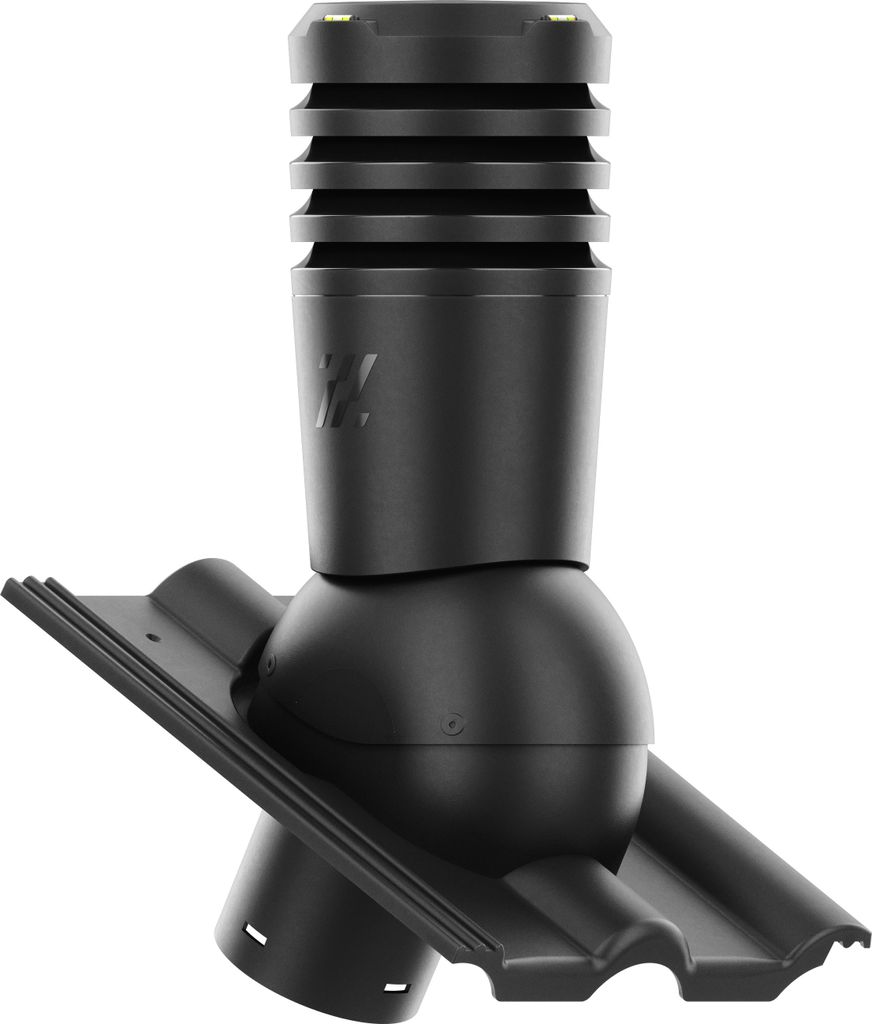 KRONO-PLAST Entlüfterkamin ECOLINE für Betondachziegel BRASS Frankfurter, Benders Mecklenburger, ProDach - Doppelrömer Dachziegel Lüfter Dachl...