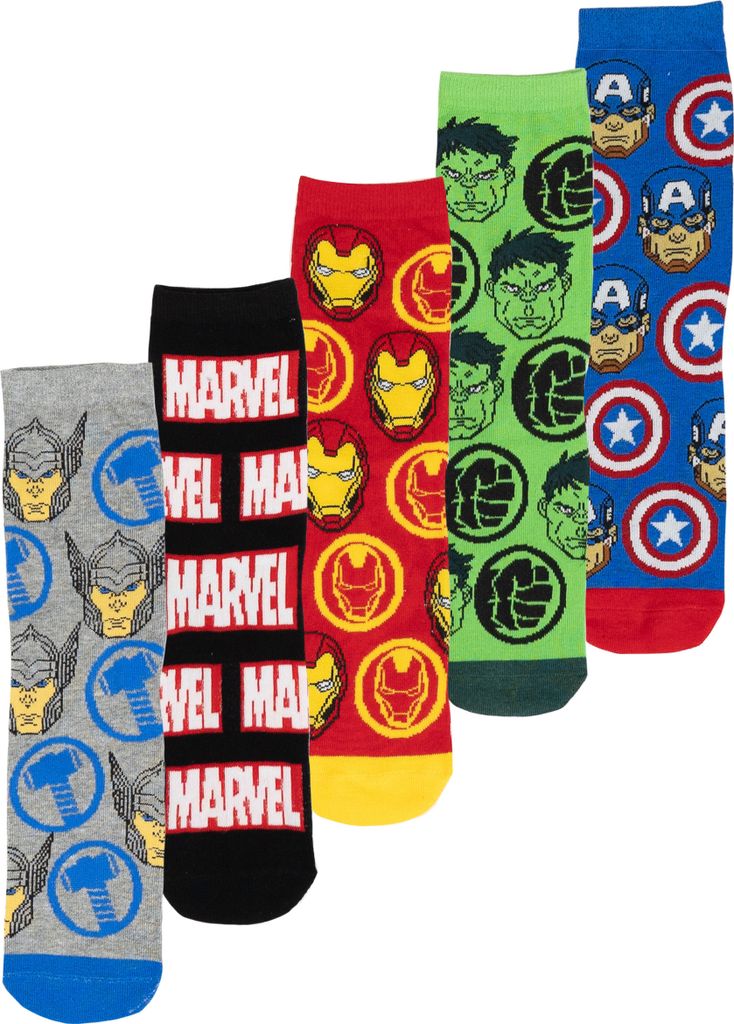 Marvel Socken für Herren - Iron Man, Captain America, Thor Produktbild 