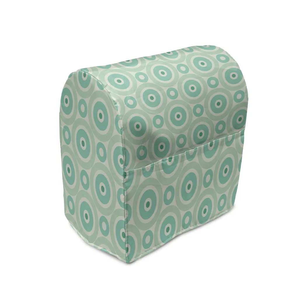 Couvercle Mixeur Design Vintage Menthe 36x39x24 cm avec Poches Pratiques