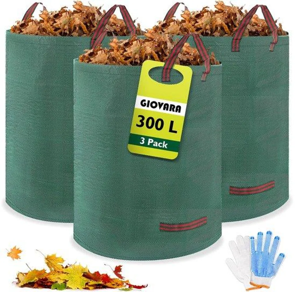 Bac à Déchets Végétaux Pliable 300L : Sac de Jardin Robuste pour l'Automne