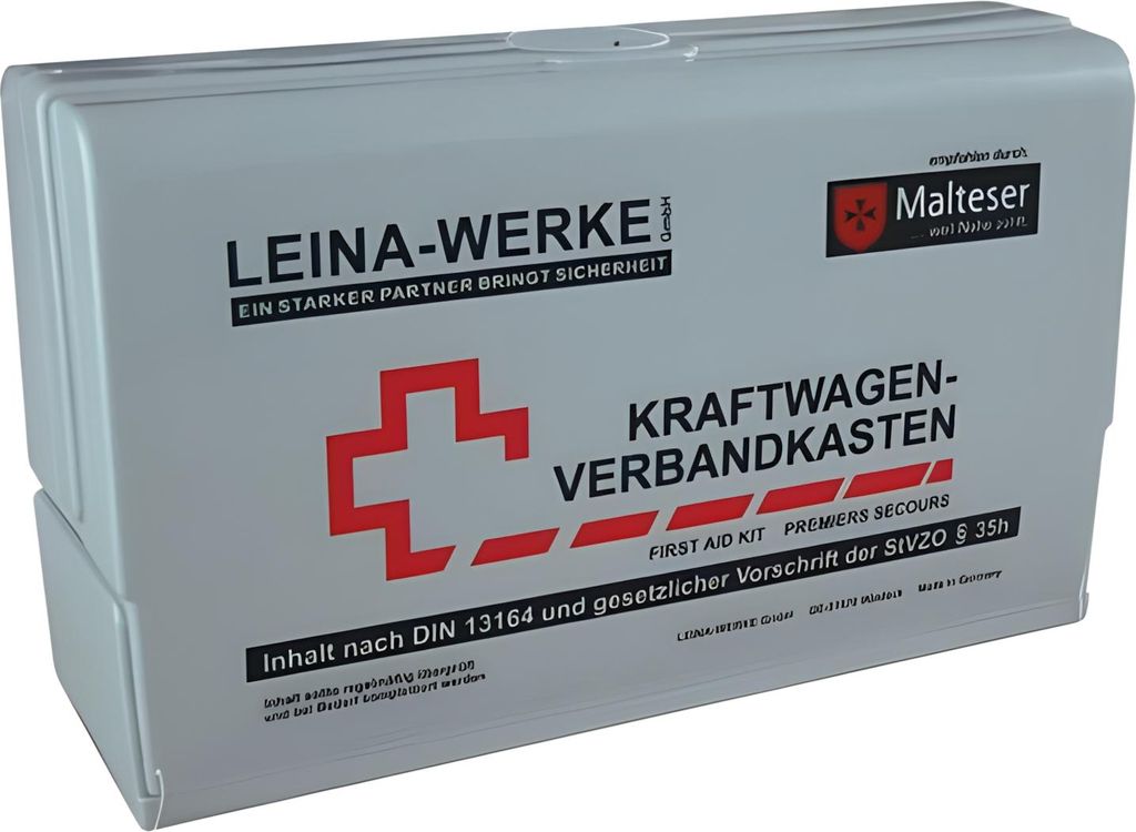 LEINA KFZ Verbandkasten Star Silver Edition Inhalt DIN 13164 silber