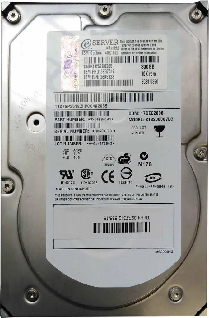 Seagate ST3300657FC Hard Disk FC 300GB 15K RPM - Prezzo Migliore