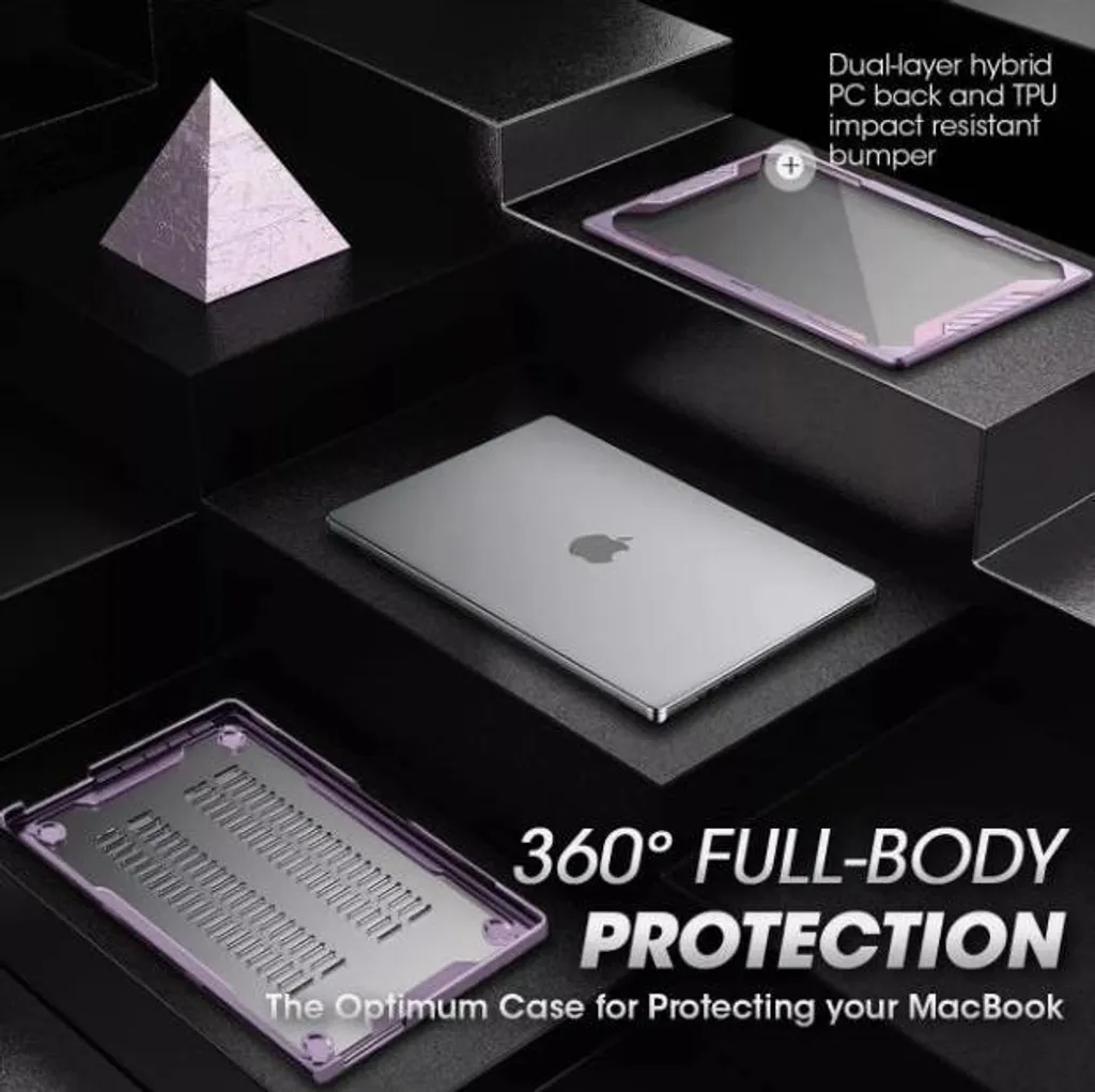 Coque rigide MacBook Pro 16 antichoc Supcase Violette M1 Pro Max A2485
