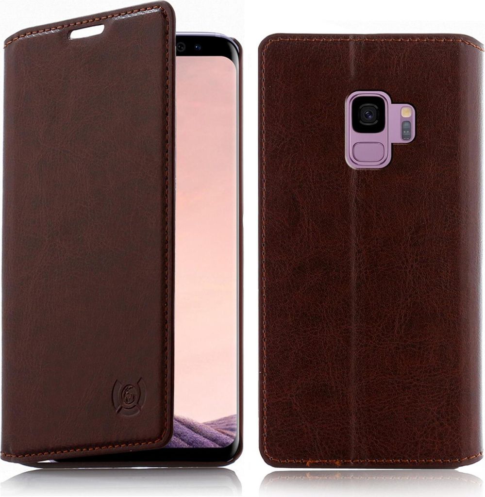 Samsung Galaxy S9 Plus Flipcover Echt-Leder Braun Produktbild 